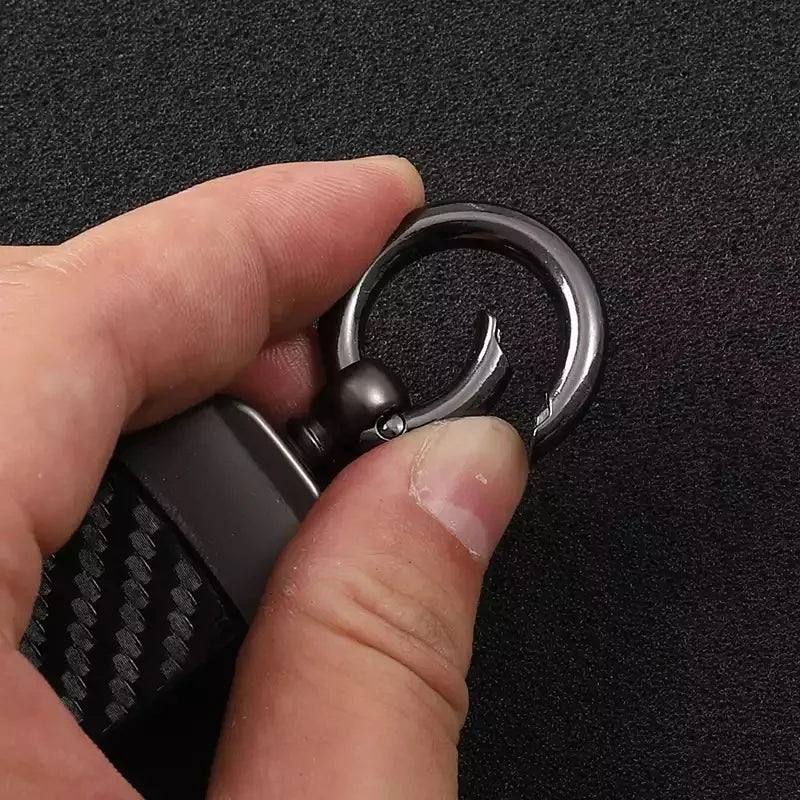 Leather Carbon Fibre Surron Key Chain